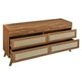 thumbnail image 3 of Dresser Drawer Chest, Walnut, Wood, Bedroom Living, Modern Contemporary HB36053, 3 of 8