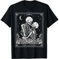 thumbnail image 1 of Playera para Mujer de Tarot Vintage Los Enamorados Astrología Estilo Gótico Halloween, 1 of 6