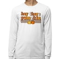 thumbnail image 2 of Retro Hey There Pumpkin Long Sleeve Shirt Unisex 4X-Large White, 2 of 5