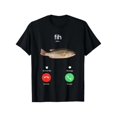 thumbnail image 1 of 100% Cotton Fih Calling Remind me MessageDecline accept Phone Call Fish T-Shirt, 1 of 6