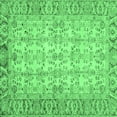 thumbnail image 1 of Ahgly Company Indoor Square Abstract Emerald Green Modern Area Rugs, 3' Square, 1 of 4