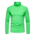 thumbnail image 2 of pstuiky camisas de manga larga para hombre, Camiseta informal de color liso para hombre, cuello alto, manga larga, base, manga larga, cuello alto Tops de hombre xxl, 2 of 9