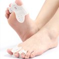 thumbnail image 3 of 1 par de espaciadores ortopédicos Hallux Valgus de 3 orificios Corrector de dedo en martillo suave elástico, 3 of 6