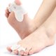 thumbnail image 1 of 1 par de espaciadores ortopédicos Hallux Valgus de 3 orificios alineación correcta elástica suave del dedo del pie, 1 of 3