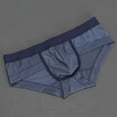 thumbnail image 6 of Fewfanhot Men's Triangle Panties Ultra-thin Underwear, Ice Silk U Bulge Pouch Male Breathable Comfy Underpants, 6 of 7
