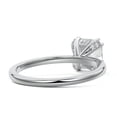 thumbnail image 2 of Dazzle Jewel 14K White Gold Plated Rings for Gifts - 1.7 Ct Lab Diamond Asscher Cut Wedding Ring - Daily Wear Simple Solitaire Rings for Women's - Solitaire Engagement Wedding Women's Rings Gifts, 2 of 4