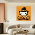 thumbnail image 4 of Hello Kitty Thanksgiving halloween Canvas Wall Art Cartoon Wall Decor | HD Printed & Wooden framed wall art | Modern Wall Decor for Gift | Kids Room Decor | Made in USA 12x12Inch, 4 of 5