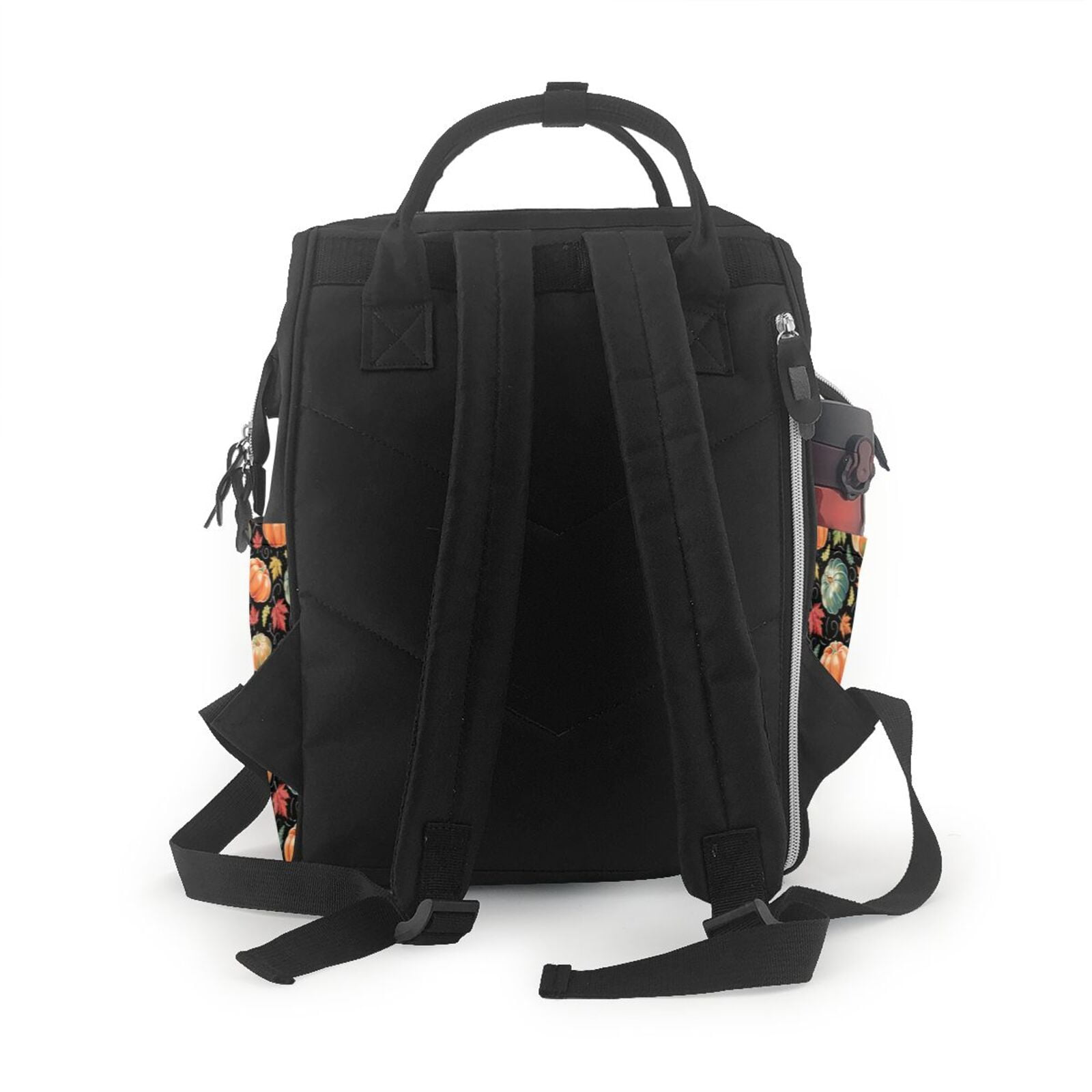Fuzoiu Daisy maple leaf Print Diaper Bag Backpack,Baby Essentials Travel Tote,Multi function Waterproof Diaper Bag, Travel Essentials Baby Bag - Unisex