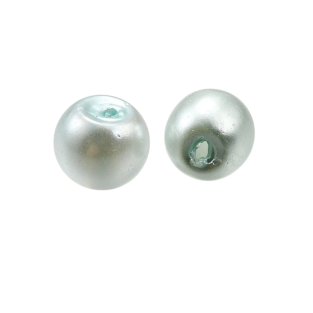 500gs Baking Painted Pearlized Glass Pearl Round Beads Pale Turquoise 4x3.5mm Hole: 1mm about 6000pcs/500g
