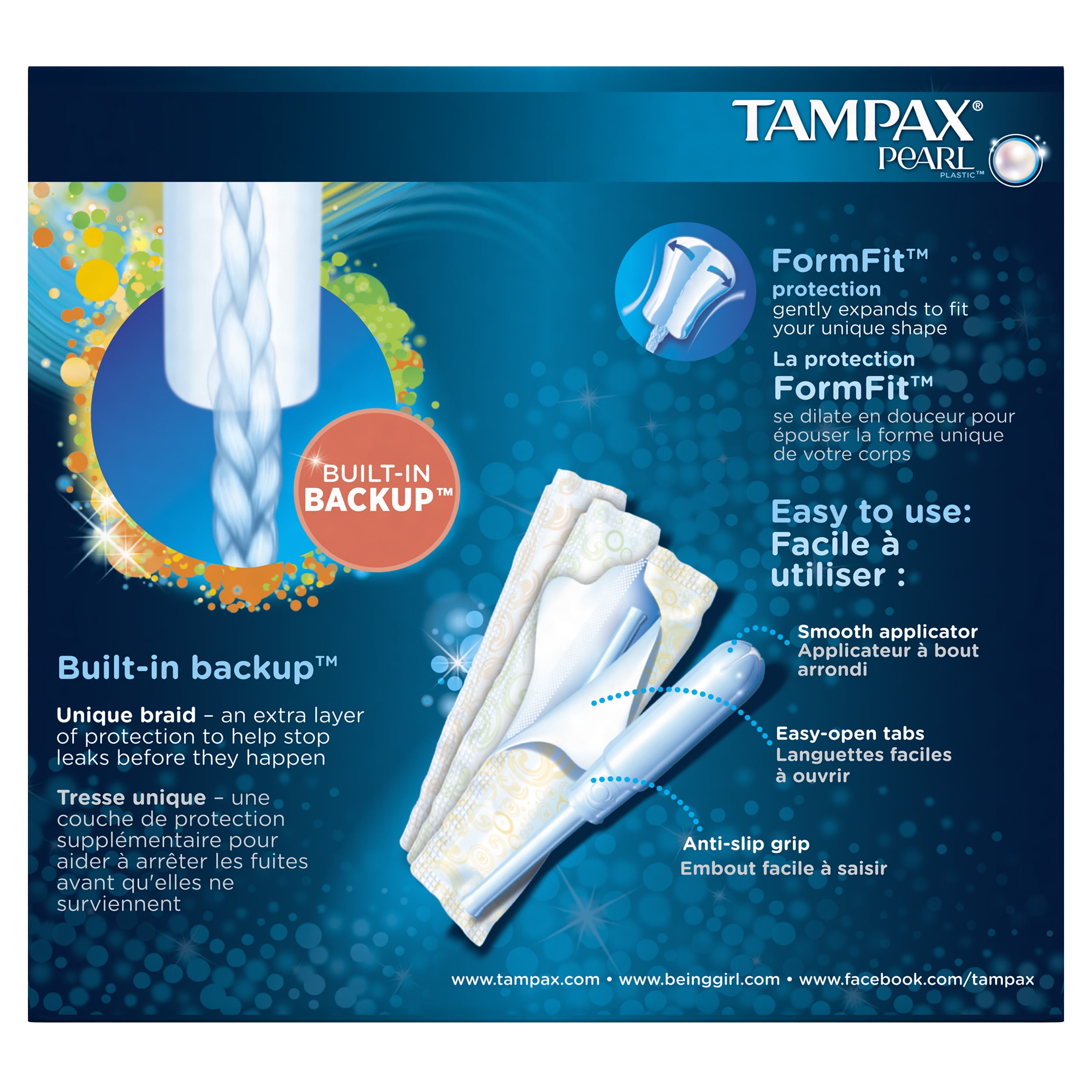 Tampax Pearl Plastic Triplepack, Unscented Tampons 36 Count