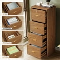 thumbnail image 4 of Tribesigns 4-Drawer File Cabinet, Vertical Filing Cabinet with Lock for A4/F4/Letter/Legal Size Files, Brown, 4 of 8