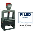 thumbnail image 1 of Printtoo Heavy Duty Dater Stamp With Filed By Text Office Stationery Self Inking Date Rubber Stamp-Blue, 1 of 1
