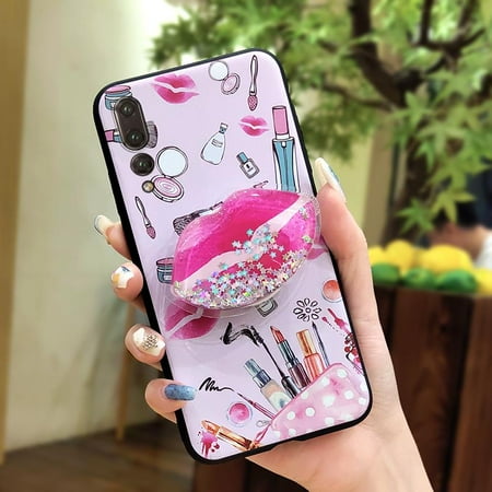 Lulumi-Phone Case For Huawei P20 Pro, phone pouch Anti-knock phone case Simplicity Dirt-resistant protective Soft Case mobile case Kickstand Back Cover phone protector Cartoon TPU quicksand