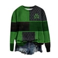thumbnail image 3 of St. Patrick's Day Sweatshirts for Women Long Sleeve Crewneck Irish Sweatshirts Irish Clover Shirts for Women Green Shirts for Women Irish Gift Casual Loose Long Sleeve Fit Tops(Green,S), 3 of 3
