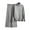 Gray, variant on Jinhomg Thick Knitted Cotton Set for Women 2 Piece Thermal Comfy Fall Winter Outfits Casual Long Sleeve Turtleneck Tops with Elastic Waist Wide Leg Pants Pink Free Size