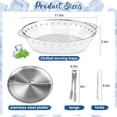 thumbnail image 3 of Party chilled tray, 3-pack 11.8-inch divided deli tray, for serving food at parties, shrimp cocktail service tray, keeps food cool, suitable for vegetables, fruits, cheese, seafood, and dips, 3 of 4