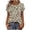 #0143-Khaki, variant on Karight Womens Ombre Henley T-Shirt Short Sleeve Rolled Cuff Graphic Tee Casual Loose Fit Summer Tops