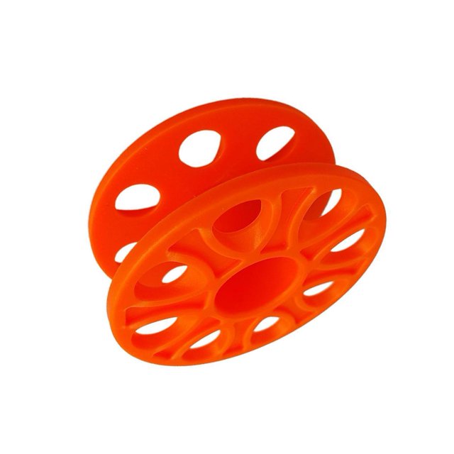 Youkk Plastic Convenient Hanging Diving Finger Spool Reel With Anti-corrosion Coating Professional Orange 1Set