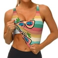 thumbnail image 4 of Lsque Hello Summer Printed Women'S Sports Bra, Compression, Moisture Wicking, High-Impact Sports Bra For Women,Supportive sports bra-XX-Large, 4 of 9