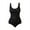 black, variant on One-piece shapewear with open back, camisole design, tummy control, triangular clasp, and body-slimming tight-fitting lingerie