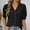 Black, variant on Duojiaj Lace Trim V Neck Puff Sleeve Button Down Blouses Dressy Summer Tees Shirts For Work Casual Women's T-Shirts
