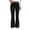 Black, variant on Girls Flare Leggings High Waist Stretchy Yoga Workout Gym Pants Trendy Slim Fit Casual Buttery Soft Bell Bottom Athletic Loungewear Trousers for School, Dance, Travel, Everyday Wear