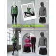 thumbnail image 4 of MOJOGO Workout Set for Women Summer Gym Outfit Hoodie Racerback Bra Top Shorts Leggings Yoga Clothes 5 PCS Exercise Athletic Outfits Set L, 4 of 6