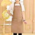 thumbnail image 2 of Unisex Waterproof Adjustable Canvas Apron with 2 Pocket Kitchen Pinafore, 2 of 4