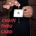 thumbnail image 2 of MilesMagic Magician's Chain Thru Card Gimmick Mysteriously Pass Through Card Pipe Mentalism Impossible Penetration Magic Trick (Only card, use your own chain), 2 of 2
