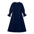 thumbnail image 4 of TBWNWG Elegant Floral Lace Hem Round Neck Pure Color Party Gown Dress For Girls Celebrations And Special Events,Size 3-4 Years, 4 of 4