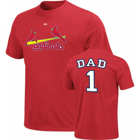 St. Louis Cardinals #1 Dad Name and Number T-Shirt - www.speedy25.com