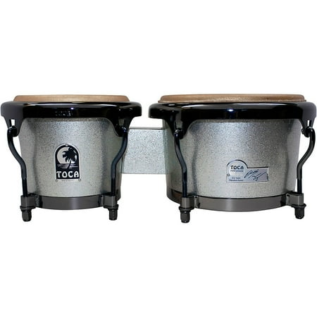 Toca Eric Velez Signature Series Bongos 7 and 9 in. Gun Metal Glitter