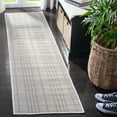 thumbnail image 2 of SAFAVIEH Machine Washable Rug Indoor/Outdoor Bermuda Collection - Bermuda Lavern Geometric Machine Washable Indoor/Outdoor Runner Rug, Ivory/Light Grey, 2' x 12', 2 of 8