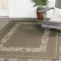 Safavieh Courtyard Elija Botanical Indoor/Outdoor Area Rug, Brown/Natural, 6'7" x 9'6"