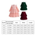 thumbnail image 6 of IBTOM CASTLE Toddler Girls Christmas Velvet Dress Pageant Party Gown Kids Fall Winter Ruffle Long Sleeve Wedding Birthday Evening Dress 3-4 Years Wine Red, 6 of 6