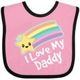 thumbnail image 3 of Inktastic I Love My Daddy Boys Girls Star Rainbow Boys or Girls Baby Bib, 3 of 4