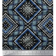thumbnail image 1 of Soimoi Polyester Crepe Fabric Aztec Kilim Print Fabric by Yard 52 Inch Wide, 1 of 1