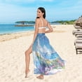 thumbnail image 6 of FORMRS Womens Beach Sarong Semi-Sheer Bikini Wrap Skirt Swimsuit Cover-ups, Crystal Ocean, 6 of 7