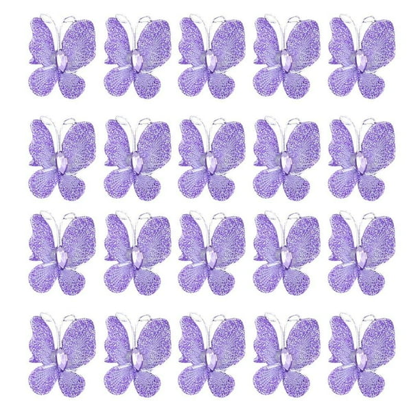 50 decoraciones de boda de mariposa con medias de de imitación - café, tal se describe Sunnimix Decoración de la mariposa de la media de DIY