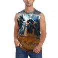 thumbnail image 1 of Balery Realistic Cute Sea Turtle Camisetas sin mangas para hombre, absorbe la humedad y protege contra el mal olor.-Medium, 1 of 7