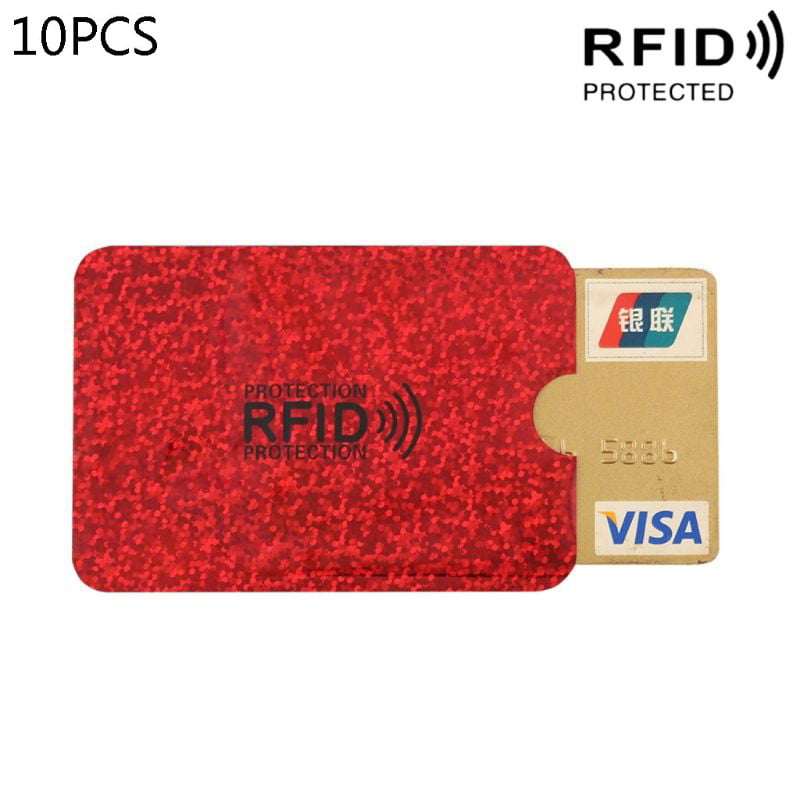 10pcs RFID Blocking Credit Card Protector Anti-theft Bank Card Holder for Wallet 