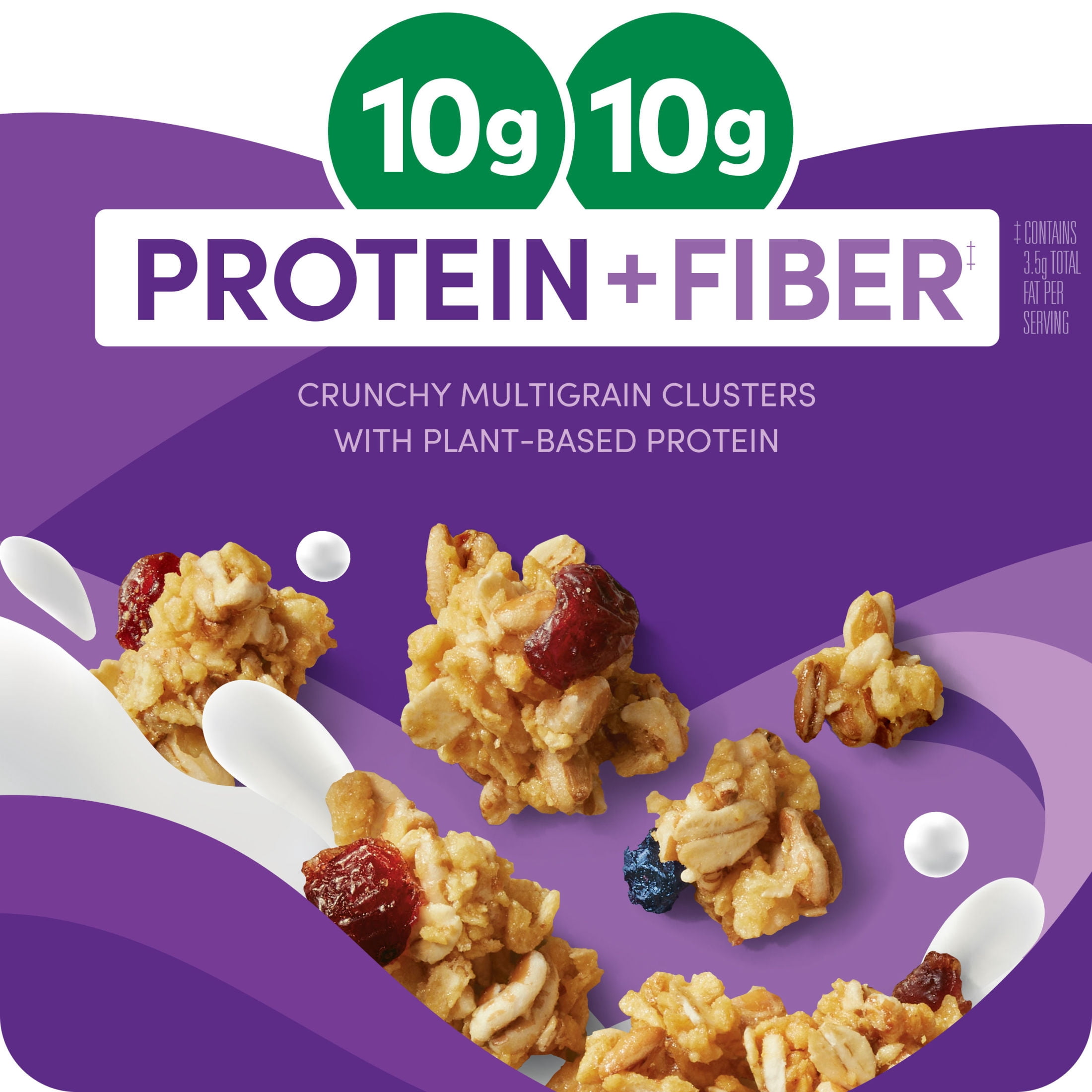 (10 pack) Kashi GO Mixed Berry Crunch Protein Cereal, 10g Protein, 17.7 oz