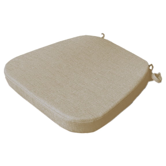Horseshoe Shaped Chair Cushions with Ties, 15.75 x 15.75 Inch Square Seat Cushion for Kitchen Dining Chairs, Soft Indoor Chair Pads for Home Office Restaurant, 4PCS
