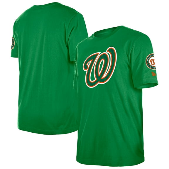 Men's New Era  Kelly Green Washington Nationals St. Patrick's Day Shamrock Fill T-Shirt