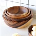 thumbnail image 2 of Good Grade Eco-Friendly Polishing Salad Bowl Japanese Practical Wooden Soup Bowl Kitchen Supplies, 2 of 5