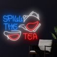 thumbnail image 2 of Handmadetneonsign Spill The Tea Neon Sign, Tea Cup Wall Art Decor, Coffee Neon Led Wall Décor, 2 of 5