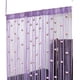 thumbnail image 1 of Injueey Cortina romántica con cuentas para decoración de privacidad, cortina con borlas individuales para puerta de rosas, mosquitera para Sombras de ventana violeta, 1 of 6
