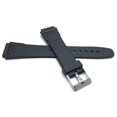 thumbnail image 3 of Bandini 18mm Black Rubber Sports Watch Band Strap, Matte, 2 Spring Bars Included, 3 of 5
