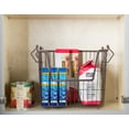 thumbnail image 4 of Contemporary Home Living 13" Bronze Contemporary Large Rectangular Metal Basket, 4 of 5