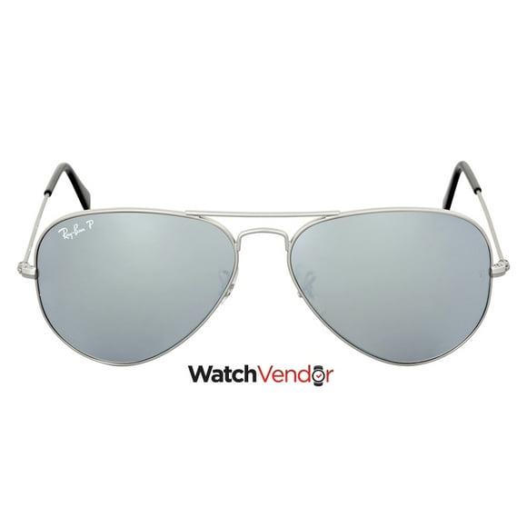 Ray Ban Aviator Mirror Polarized Silver Flash Sunglasses RB3025 019/W3 58